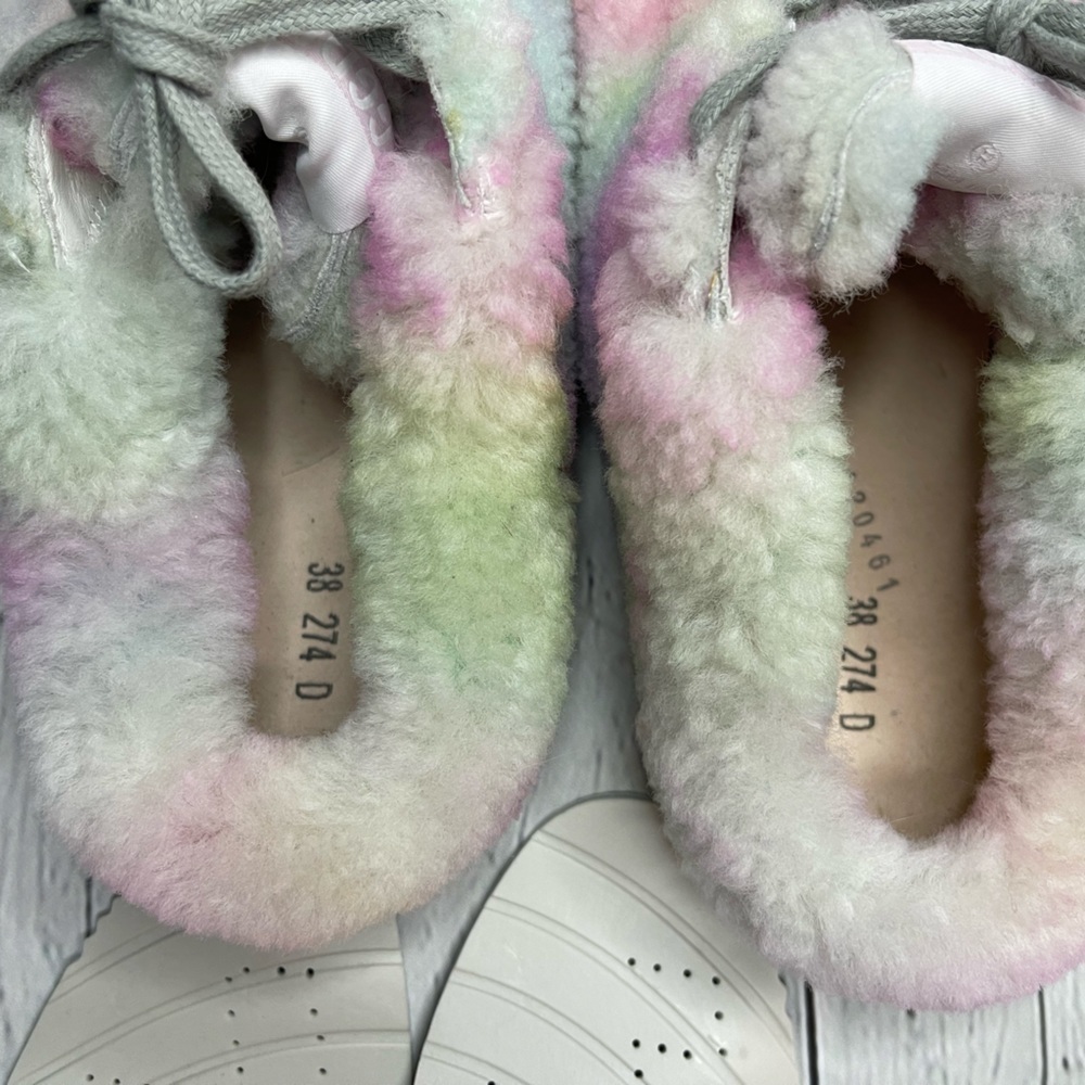 New Golden Goose Sabot Shearling Slip On Sneakers in Aquamarine/Pastel Size 36 - Picture 7 of 12